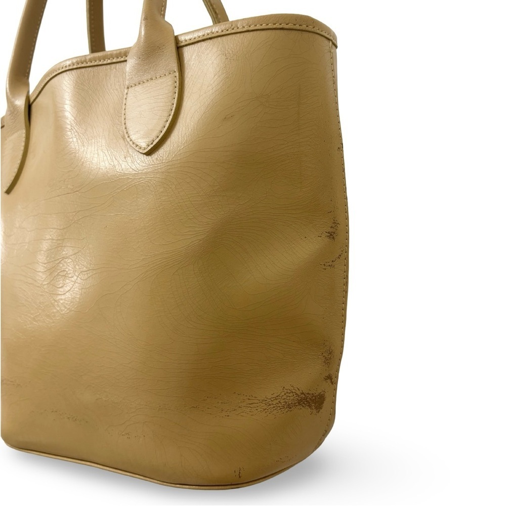 Vintage Longchamp - Beige Leather Handbag - Picture 6 of 15